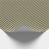 Papier Cadeau Beurre jaune | Papier d'enrobage En vichy noir (Coin)