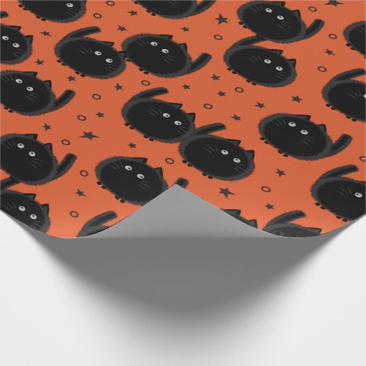 Papier Cadeau Bewitch-Halloween Orange (Coin)