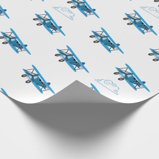 Papier Cadeau Bi-Avion Dans Les Nuages Emballage D'Avion (Coin)