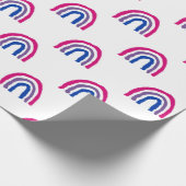 Papier Cadeau Bi Bisexual Pride Crayon Peint Arc-en-ciel (Coin)