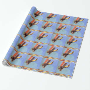 Papier Cadeau Bi Plane Vintage