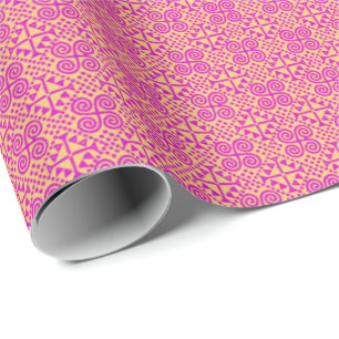 Papier Cadeau Bianca pourpre et jaune