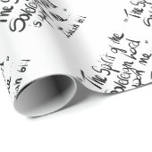 Papier Cadeau Bible Écriture Religieux Texte Citation Enveloppem (Coin rond)