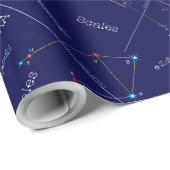 Papier Cadeau Bibliothèque de constellation zodiaque (Coin rond)