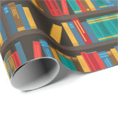 Papier Cadeau Bibliothèque de lecture d'amour (Coin rond)