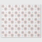 Papier Cadeau Bibliothèque de signes Zodiac de texte personnalis (Plat)