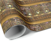 Papier Cadeau Bibliothèque historique antique (Coin rond)