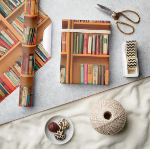 Papier Cadeau Bibliothèque Livres Librairie Vêtements de livres