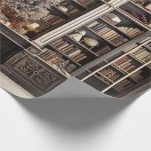 Papier Cadeau Bibliothèque Wintery Elegant (Coin)