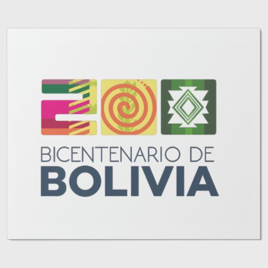 Papier Cadeau bicentenario Bolivia (Plat)
