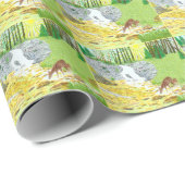 Papier Cadeau Biche et faon (Coin rond)
