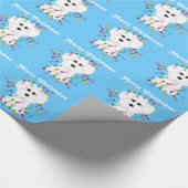 Papier Cadeau Bichon Frise allume le papier d'emballage de Noël (Coin)