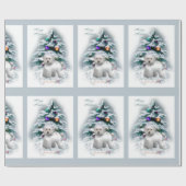 Papier Cadeau Bichon Frise Christmas (Plat)