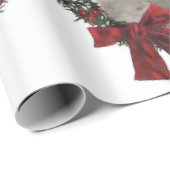 Papier Cadeau Bichon Frise Christmas (Coin rond)