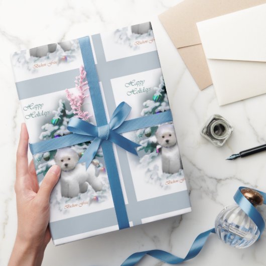 Papier Cadeau Bichon Frise Christmas (Cadeaux)