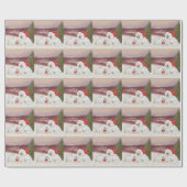 Papier Cadeau Bichon Frise Noël (Plat)