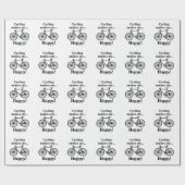 Papier Cadeau Bicycle Cycling Bicycling Cyclist Birthday (Plat)