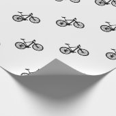 Papier Cadeau Bicyclette tirée par la main simple en noir et (Coin)