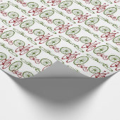 Papier Cadeau Bicyclettes et roues de Noël (Coin)