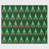 Papier Cadeau Biden Harris Arbre de Noël Deck the Halls (Plat)