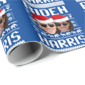 PAPIER CADEAU BIDEN HARRIS CHRISTMAS (Coin rond)