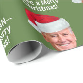 Papier Cadeau Biden - Joe Santa Hat - C'mon Man (Coin rond)