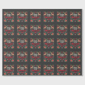 Papier Cadeau Bientôt être Joyeux Couples de Noël amusants (Plat)