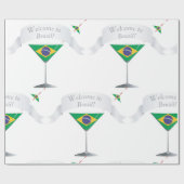 Papier Cadeau Bienvenue Au Brésil (Plat)