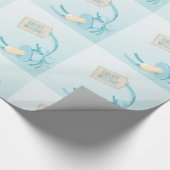 Papier Cadeau Bienvenue Baby Boy avec suce bleue (Coin)