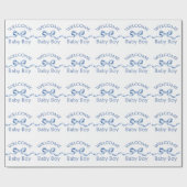 PAPIER CADEAU BIENVENUE BÉBÉ GARÇON (Plat)