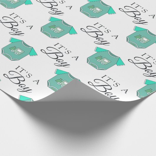 Papier Cadeau Bienvenue bébé | Train de jouets pour bébé (Coin)