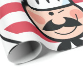 Papier Cadeau Bienvenue Chef Avec Drapeau Américain (Coin rond)