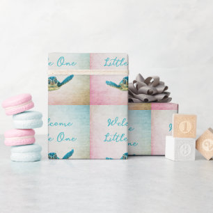 Papier Cadeau Bienvenue petite tortue de mer