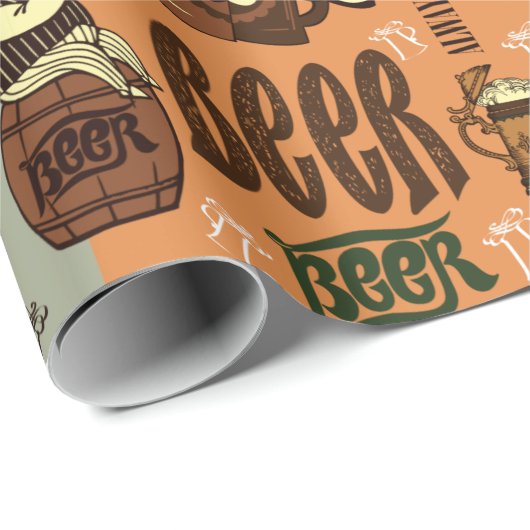 Papier Cadeau Bière (Coin rond)