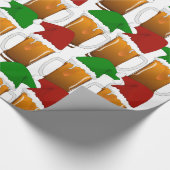 Papier Cadeau Bière de Noël (Coin)