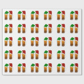 Papier Cadeau Bière de Noël (Plat)