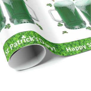 Papier Cadeau Bière en papier de la Saint-Patrick