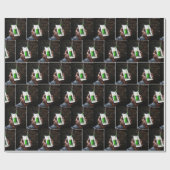 Papier Cadeau Bière verte de la Saint-Patrick (Plat)