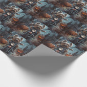 Papier Cadeau Biewer Terrier équitation Moto Halloween Effrayer (Coin)