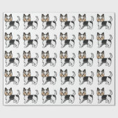 Papier Cadeau Biewer Terrier Yorkshire Terrier Cute Chien Motif (Plat)
