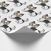 Papier Cadeau Biewer Terrier Yorkshire Terrier Cute Chien Motif (Coin)