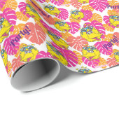 Papier Cadeau Big Bird | Motif tropical (Coin rond)