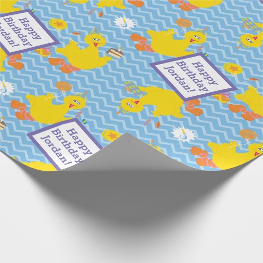 Papier Cadeau Big Bird Party Chevron Motif (Coin)