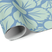 Papier Cadeau Big Blue Print Classic Sakura Flower Motif (Coin rond)