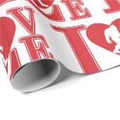 Papier Cadeau Big Foot Love (Coin rond)
