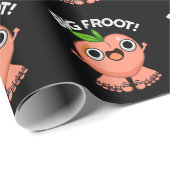 Papier Cadeau Big Froot Funky Big Foot Pun Dark BG (Coin rond)