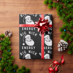 Papier Cadeau Big Nick Énergie Drôle Xmas Gros Père Noël Saint