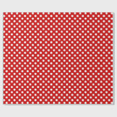 Papier Cadeau Big Polka Dotée Design Ballons Rouge (Plat)