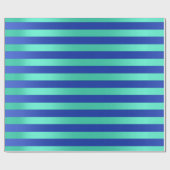 Papier Cadeau Big Stripes Lines Indigo Cobalt Blue Water Aqua (Plat)