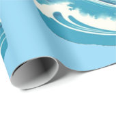 Papier Cadeau Big Wave Surfer Thunder_Cove (Coin rond)